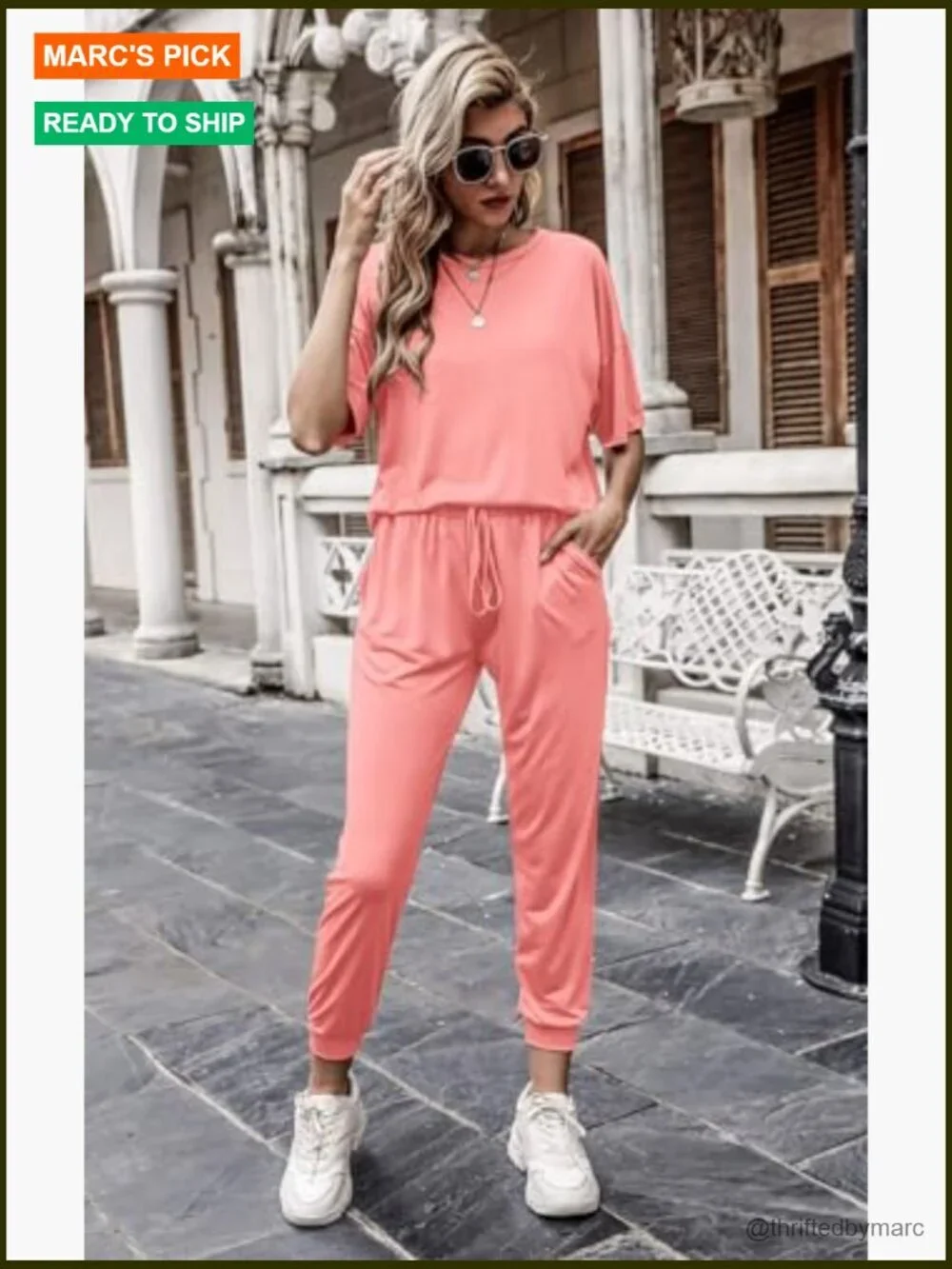 Women's Two Piece Lounge Set Jogger Pants Matching Outfits Size XL